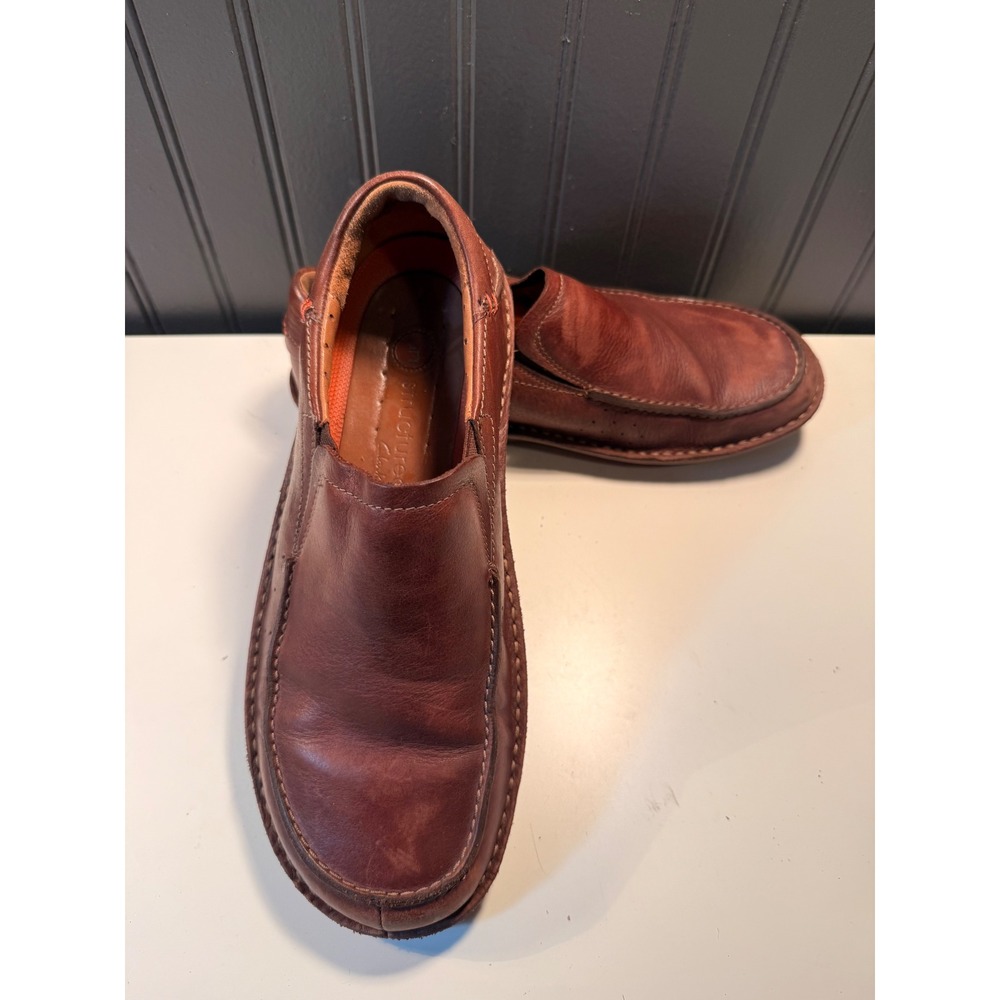 Clarks Unstructured Un.Sheridan Brown Leather Slip On Loafers Mens 10 M 82600